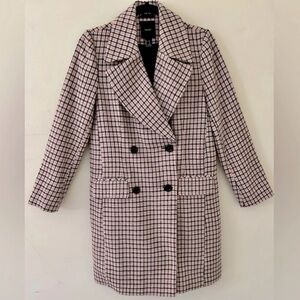 Forever 21 Plaid Double-Breasted Coat | Size Small | NWOT